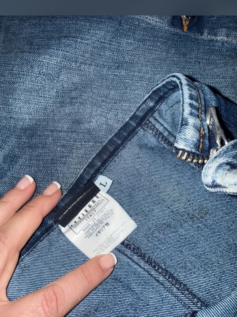 D&G set Blue Button-Side Flare Jeans